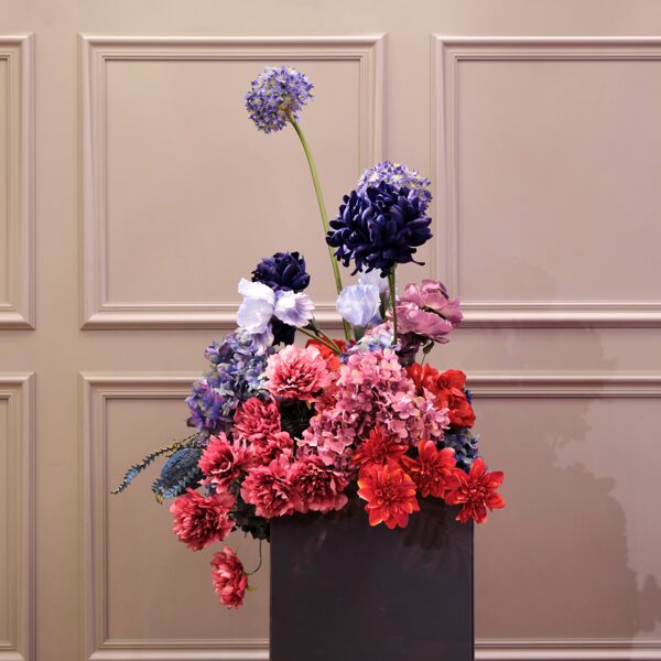 Floral arrangement on a pedestal