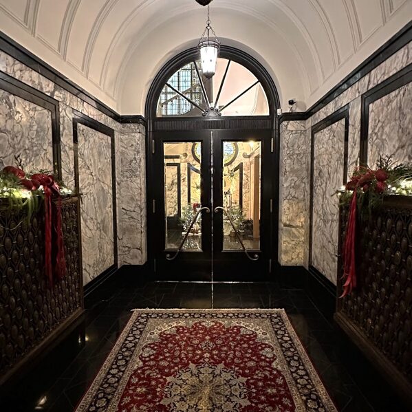 Entrance decorations for Christmas