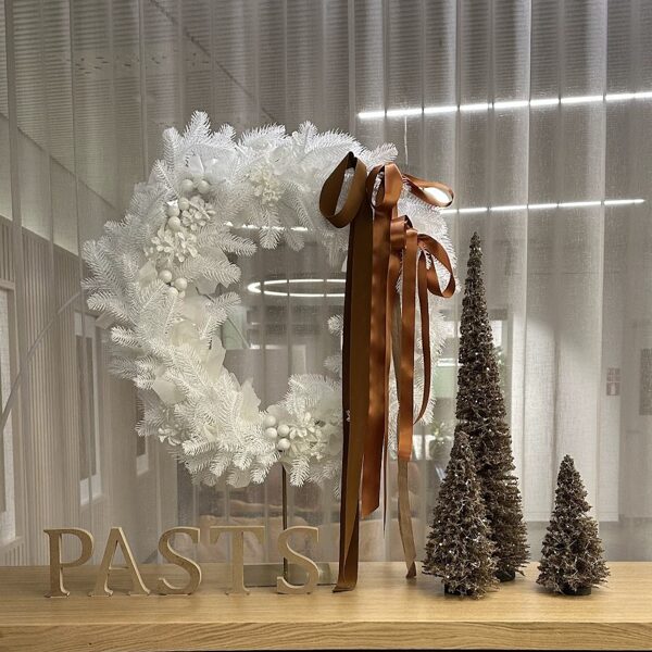 White Christmas wreath
