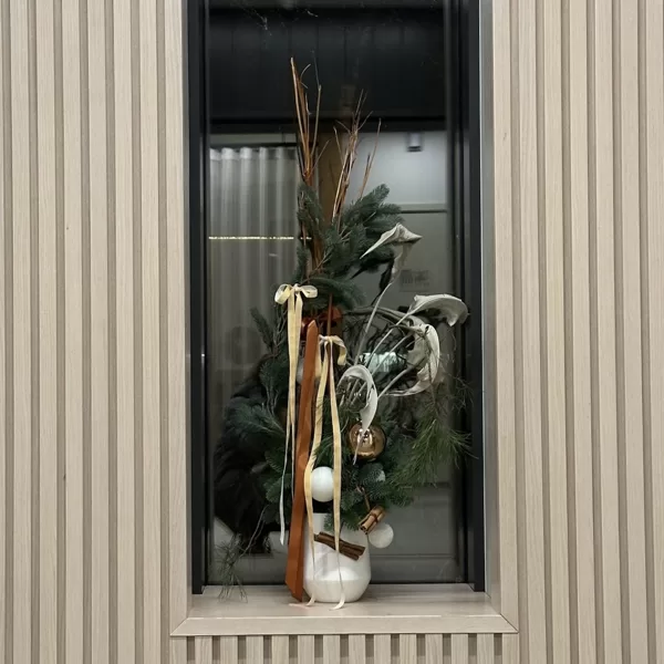 Christmas arrangement in a vase